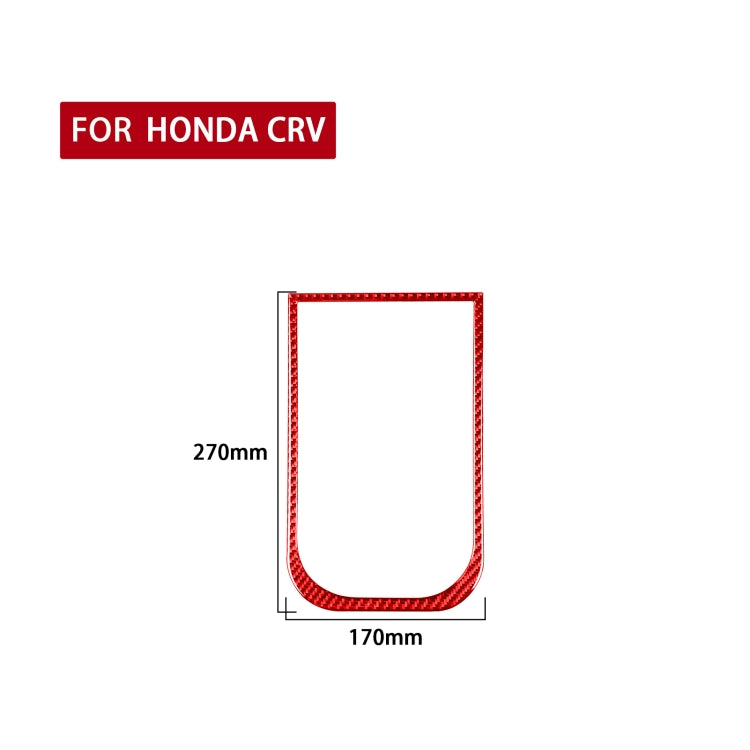 For Honda CRV 2007-2011 Carbon Fiber Car Handheld Box Panel Frame Decorative Sticker,Left and Right Drive Universal (Red) - Car Interior Mouldings by PMC Jewellery | Online Shopping South Africa | PMC Jewellery | Buy Now Pay Later Mobicred