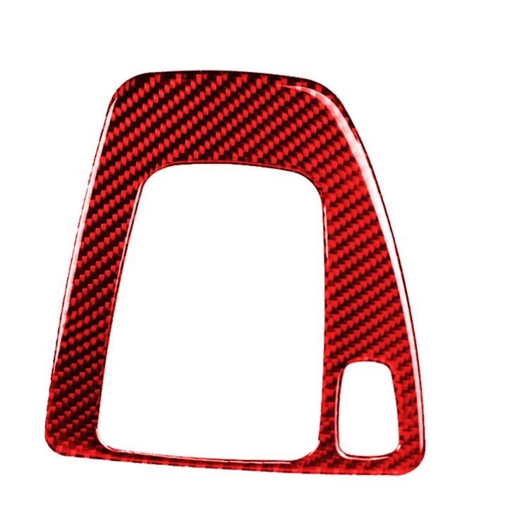 For BMW 3 Series E90 Carbon Fiber Car Gear Position Panel Decorative Sticker, Left Drive (Red) - Car Interior Mouldings by PMC TechLife | Online Shopping South Africa | PMC TechLife | Buy Now Pay Later Mobicred