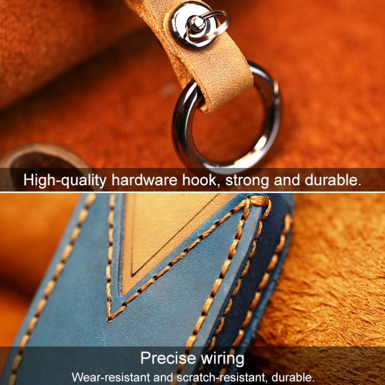 For Buick Car Cowhide Leather Key Protective Cover Key Case, Four Keys Version (Brown) - Car Key Cases by PMC TechLife | Online Shopping South Africa | PMC TechLife | Buy Now Pay Later Mobicred
