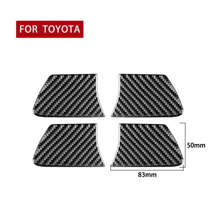 Car Carbon Fiber Inside Door Bowl Decorative Sticker for Toyota Highlander 2014-2019, Left Drive - Car Interior Mouldings by PMC Jewellery | Online Shopping South Africa | PMC Jewellery | Buy Now Pay Later Mobicred