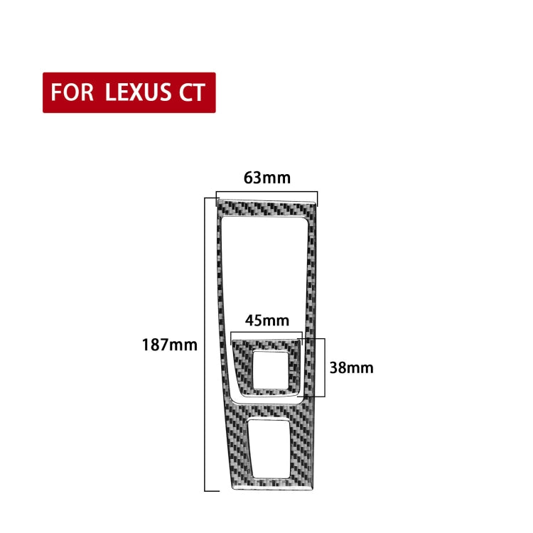 Car Carbon Fiber Gear Panel Decorative Sticker for Lexus CT 2011-2017, Left Drive - Car Interior Mouldings by PMC Jewellery | Online Shopping South Africa | PMC Jewellery | Buy Now Pay Later Mobicred