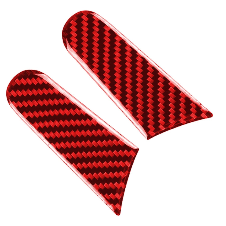 Car Carbon Fiber Rearview Mirror Decorative Sticker for Porsche Macan 2014-2021, Left and Right Drive Universal (Red) - Car Interior Mouldings by PMC Jewellery | Online Shopping South Africa | PMC Jewellery | Buy Now Pay Later Mobicred