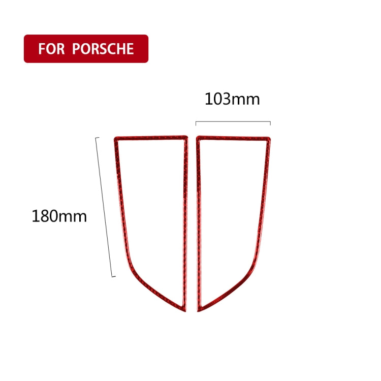 Car Carbon Fiber Dashboard Air Outlet Panel Decorative Sticker for Porsche Macan 2014-2021, Left and Right Drive Universal (Red) - Car Interior Mouldings by PMC Jewellery | Online Shopping South Africa | PMC Jewellery | Buy Now Pay Later Mobicred