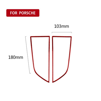 Car Carbon Fiber Dashboard Air Outlet Panel Decorative Sticker for Porsche Macan 2014-2021, Left and Right Drive Universal (Red) - Car Interior Mouldings by PMC Jewellery | Online Shopping South Africa | PMC Jewellery | Buy Now Pay Later Mobicred