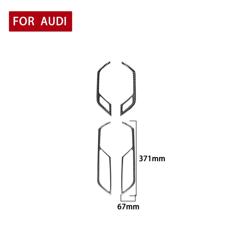 Car Carbon Fiber Inner Door Handle Decorative Sticker for Audi A6L / A7 2019-, Left and Right Drive Universal - Car Interior Mouldings by PMC Jewellery | Online Shopping South Africa | PMC Jewellery | Buy Now Pay Later Mobicred