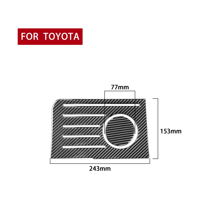 2 PCS / Set Carbon Fiber Car Central Control Storage Box Slot Mat Decorative Sticker for Toyota Tundra 2014-2018, Left Right Driving - Car Interior Mouldings by PMC Jewellery | Online Shopping South Africa | PMC Jewellery | Buy Now Pay Later Mobicred