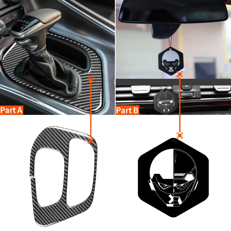 Carbon Fiber Car Gear Panel Decorative Sticker for Dodge Challenger 2015 to Now, Left Driving - Car Interior Mouldings by PMC Jewellery | Online Shopping South Africa | PMC Jewellery | Buy Now Pay Later Mobicred