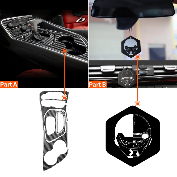 3 PCS / Set Carbon Fiber Car Central Control Gear Decorative Sticker for Dodge Challenger 2015 to Now, Left Driving - Car Interior Mouldings by PMC Jewellery | Online Shopping South Africa | PMC Jewellery | Buy Now Pay Later Mobicred