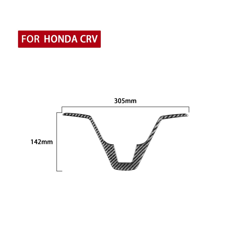 Carbon Fiber Car Steering Wheel Decorative Sticker for Honda CRV 2007-2011,Left and Right Drive Universal - Car Interior Mouldings by PMC Jewellery | Online Shopping South Africa | PMC Jewellery | Buy Now Pay Later Mobicred