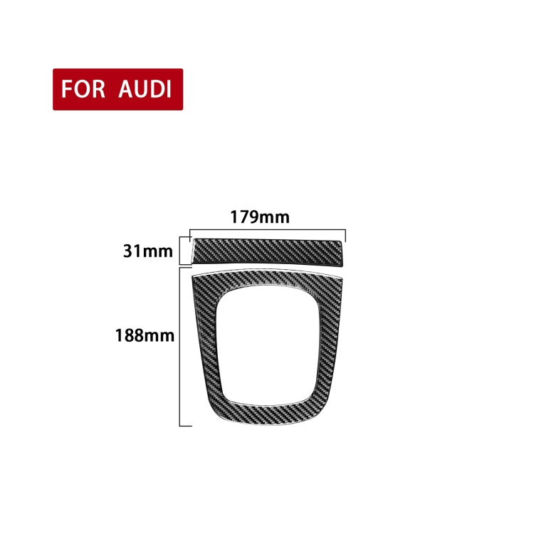 2 PCS / SetCarbon Fiber Car Gear Panel Decorative Sticker for Audi Q3 2013-2018,Left and Right Drive Universal - Car Interior Mouldings by PMC Jewellery | Online Shopping South Africa | PMC Jewellery | Buy Now Pay Later Mobicred