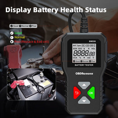 BM550 6V / 12V / 24V 3 in 1 Battery Tester Analyzer Battery Life Detector - Electronic Test by PMC Jewellery | Online Shopping South Africa | PMC Jewellery | Buy Now Pay Later Mobicred