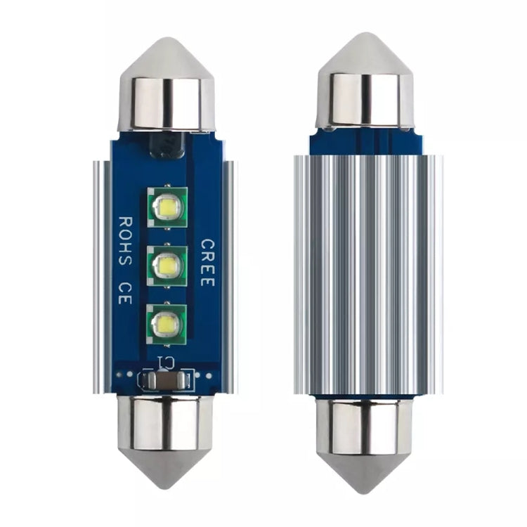 2pcs 39mm IC12V /  2.76W / 0.23A / 300LM 3LEDs SMD Car Reading Lamp Dome Light - Dome Lights by PMC TechLife | Online Shopping South Africa | PMC TechLife | Buy Now Pay Later Mobicred