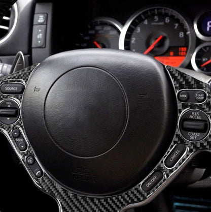 Car Carbon Fiber Steering Wheel Buttons Decorative Sticker for Nissan GTR R35 2008-2016, Left and Right Drive Universal - Car Interior Mouldings by PMC Jewellery | Online Shopping South Africa | PMC Jewellery | Buy Now Pay Later Mobicred