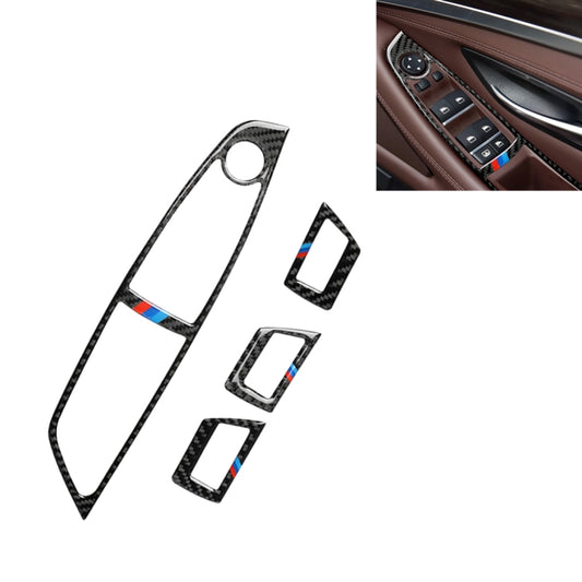 Three Color Carbon Fiber Car Right Driving Lifting Panel Decorative Sticker for BMW 5 Series F10 2011-2018 - Car Interior Mouldings by PMC Jewellery | Online Shopping South Africa | PMC Jewellery | Buy Now Pay Later Mobicred