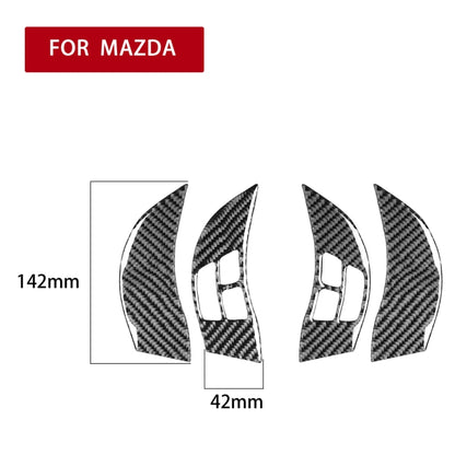 4 PCS Car Carbon Fiber Steering Wheel Decorative Sticker for Mazda RX8 2004-2008, Left and Right Drive Universal - Car Interior Mouldings by PMC Jewellery | Online Shopping South Africa | PMC Jewellery | Buy Now Pay Later Mobicred