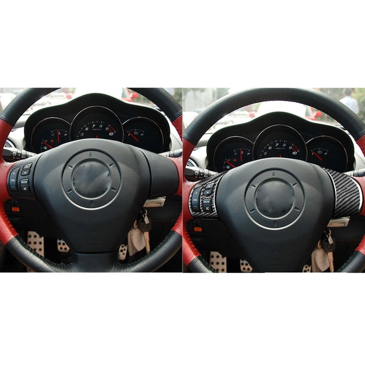 4 PCS Car Carbon Fiber Steering Wheel Decorative Sticker for Mazda RX8 2004-2008, Left and Right Drive Universal - Car Interior Mouldings by PMC Jewellery | Online Shopping South Africa | PMC Jewellery | Buy Now Pay Later Mobicred