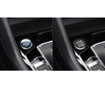 Car Carbon Fiber Engine Start Button Decorative Cover Trim for Volkswagen Tiguan L 2017-2019 (Black) - Decoration Rings by PMC Jewellery | Online Shopping South Africa | PMC Jewellery | Buy Now Pay Later Mobicred