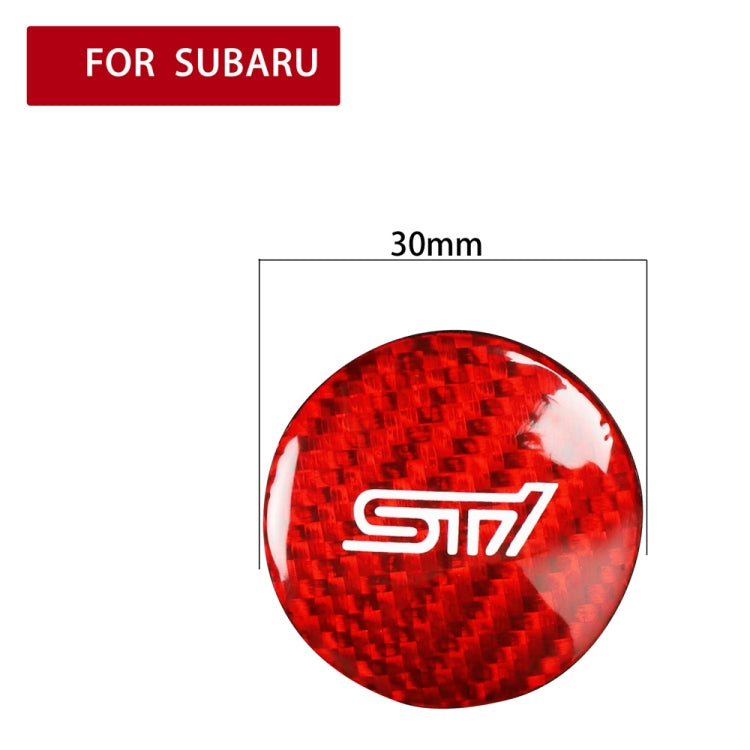 Car Carbon Fiber Engine Start Button Decorative Cover Trim for Subaru BRZ 2013-2019 / 86 2013-2019 (Red) - Decoration Rings by PMC Jewellery | Online Shopping South Africa | PMC Jewellery | Buy Now Pay Later Mobicred