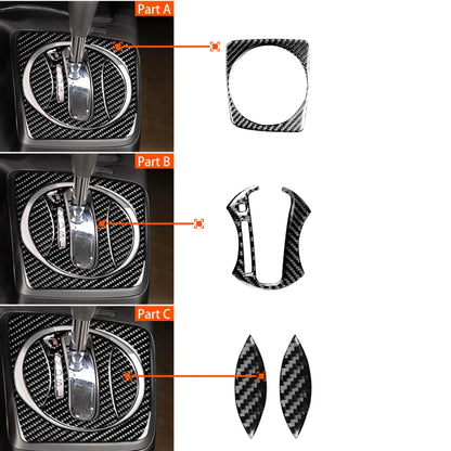 4 in 1 Car Carbon Fiber Automatic Gear Set Decorative Sticker for Honda Civic 8th Generation 2006-2011, Left Drive - Car Interior Mouldings by PMC Jewellery | Online Shopping South Africa | PMC Jewellery | Buy Now Pay Later Mobicred