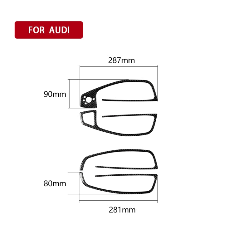 Car Carbon Fiber Glass Lifter Long Style Decorative Sticker for Audi A6 S6 C7 A7 S7 4G8 2012-2018, Left Drive - Car Interior Mouldings by PMC Jewellery | Online Shopping South Africa | PMC Jewellery | Buy Now Pay Later Mobicred