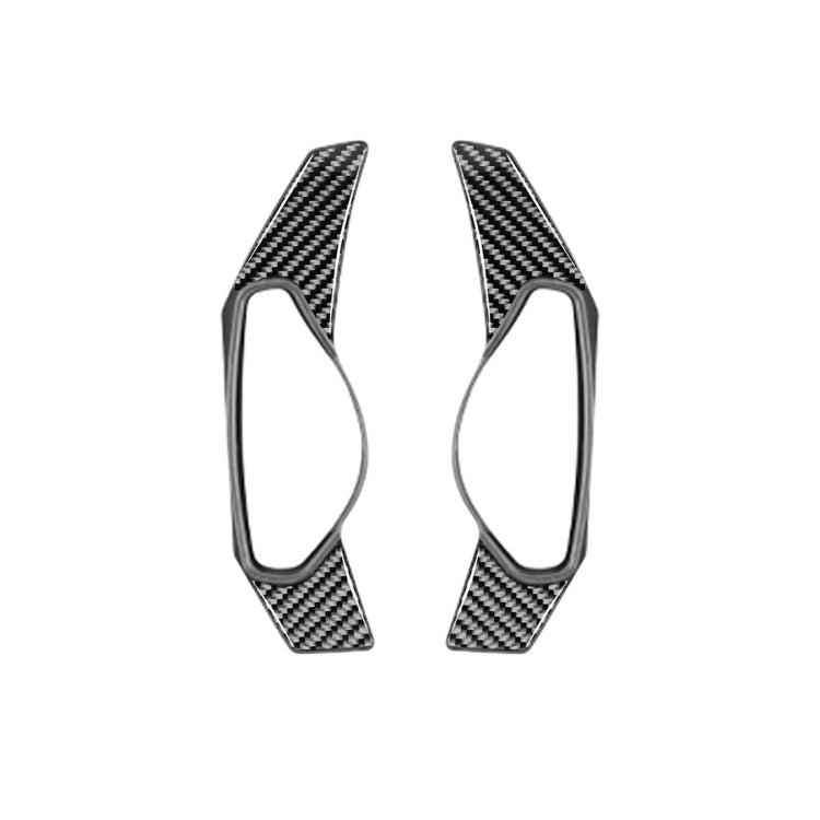 2 PCS Car Carbon Fiber Steering Wheel Paddle Decorative Stickers for Jaguar F-PACE X761 XE X760 XF X260 2016-2020, Left and Right Drive Universal - Steering Wheel Accessories by PMC Jewellery | Online Shopping South Africa | PMC Jewellery | Buy Now Pay Later Mobicred