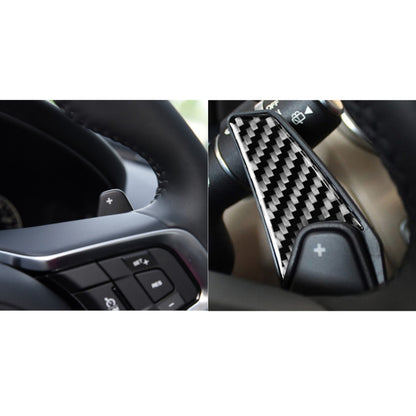 2 PCS Car Carbon Fiber Steering Wheel Paddle Decorative Stickers for Jaguar F-PACE X761 XE X760 XF X260 2016-2020, Left and Right Drive Universal - Steering Wheel Accessories by PMC Jewellery | Online Shopping South Africa | PMC Jewellery | Buy Now Pay Later Mobicred