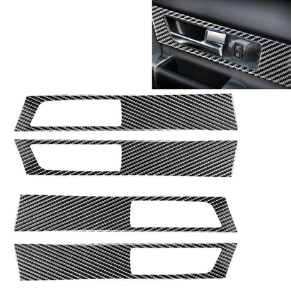 4 PCS Car Carbon Fiber Door Inner Handle Decorative Sticker for Land Rover Discovery 4 2010-2016, Left and Right Drive Universal - Car Interior Mouldings by PMC Jewellery | Online Shopping South Africa | PMC Jewellery | Buy Now Pay Later Mobicred