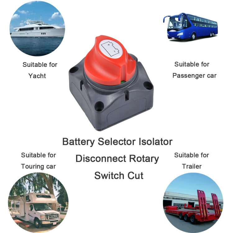 Car Auto RV Marine Boat Battery Isolator Disconnect Rotary Switch Cut with Terminals - Car Switches by PMC Jewellery | Online Shopping South Africa | PMC Jewellery | Buy Now Pay Later Mobicred