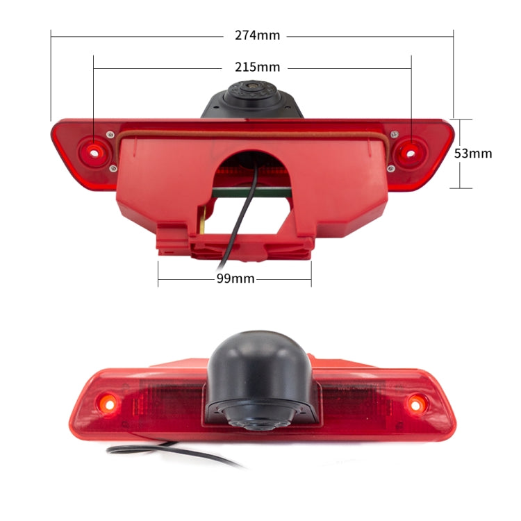 PZ465 Car Waterproof Brake Light View Camera + 7 inch Rearview Monitor for Citroen / Peugeot / Toyota - Rear View Cameras by PMC Jewellery | Online Shopping South Africa | PMC Jewellery | Buy Now Pay Later Mobicred