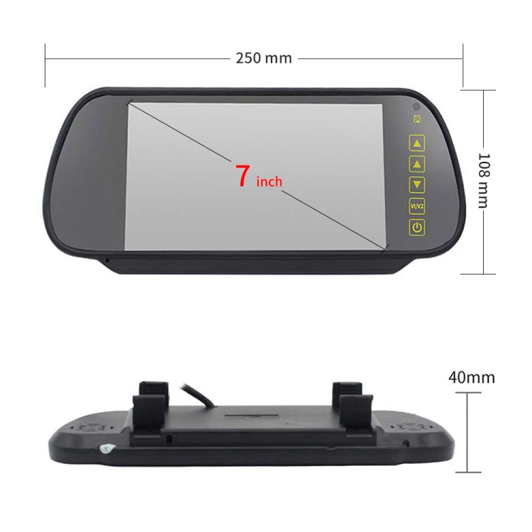 PZ464 Car Waterproof Brake Light View Camera + 7 inch Rearview Monitor for Renault / Vauxhall - Rear View Cameras by PMC Jewellery | Online Shopping South Africa | PMC Jewellery | Buy Now Pay Later Mobicred