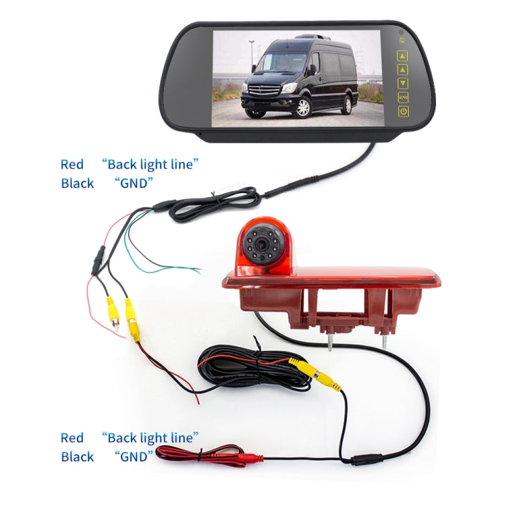 PZ463 Car Waterproof 170 Degree View Camera + 7 inch Rearview Monitor for Renault / Opel - Rear View Cameras by PMC Jewellery | Online Shopping South Africa | PMC Jewellery | Buy Now Pay Later Mobicred