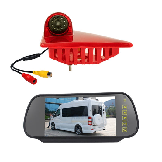 PZ462 Car Waterproof Brake Light View Camera + 7 inch Rearview Monitor for Renault / Nissan / Opel - Rear View Cameras by PMC Jewellery | Online Shopping South Africa | PMC Jewellery | Buy Now Pay Later Mobicred