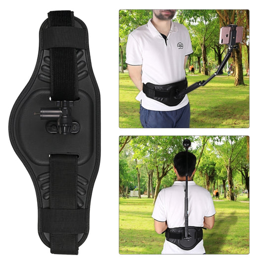 Waist Belt Mount Strap with Adapter & Screw for GoPro Hero12 Black / Hero11 /10 /9 /8 /7 /6 /5, Insta360 Ace / Ace Pro, DJI Osmo Action 4 and Other Action Cameras(Black) - Chest Belt by PMC Jewellery | Online Shopping South Africa | PMC Jewellery | Buy Now Pay Later Mobicred