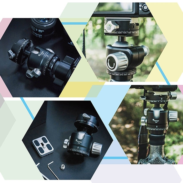 FITTEST X4 Low Center of Gravity High Locking Force Panoramic Ball Head with Quick Release Plate for DSLR & Digital Cameras, Load Max 10kg(Red) - free shipping - PMC TechLife - Order now!