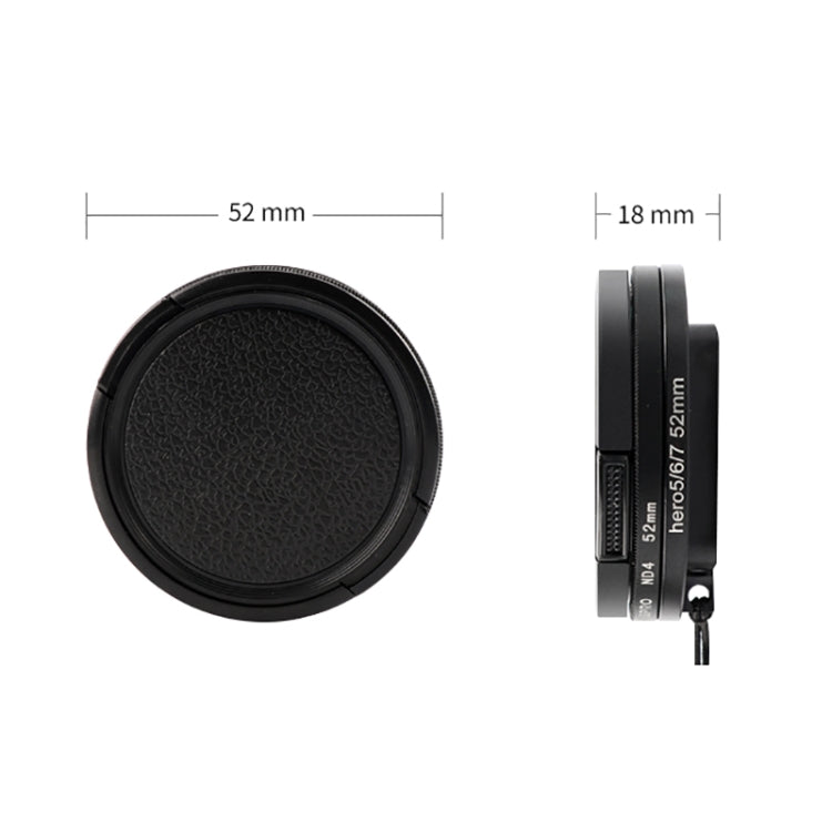 RUIGPRO for GoPro HERO 7/6 /5 Professional 52mm ND4 Lens Filter with Filter Adapter Ring & Lens Cap - Lens Filter by RUIGPRO | Online Shopping South Africa | PMC TechLife | Buy Now Pay Later Mobicred