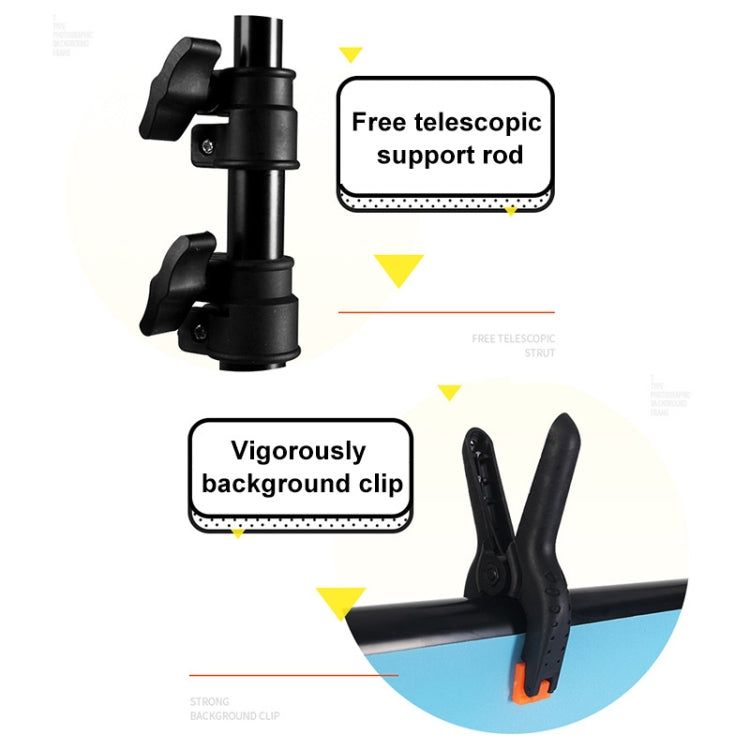 150x200cm T-Shape Photo Studio Background Support Stand Backdrop Crossbar Bracket Kit with Clips, No Backdrop - free shipping - PMC TechLife - Order now!
