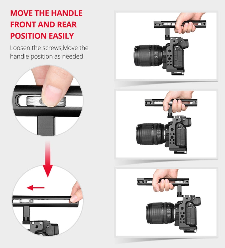 YELANGU C15-B YLG0711A-A Video Camera Cage Stabilizer with Handle for Nikon Z6 / Z7(Black) - free shipping - PMC TechLife - Order now!