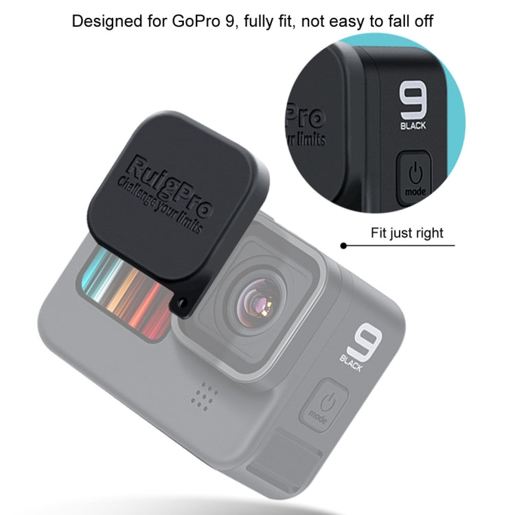 RUIGPRO for GoPro HERO10 Black / HERO9 Black Soft Rubber Scratch-resistant Camera Lens Protective Cap Cover (Black) - Lens Cover by RUIGPRO | Online Shopping South Africa | PMC TechLife | Buy Now Pay Later Mobicred