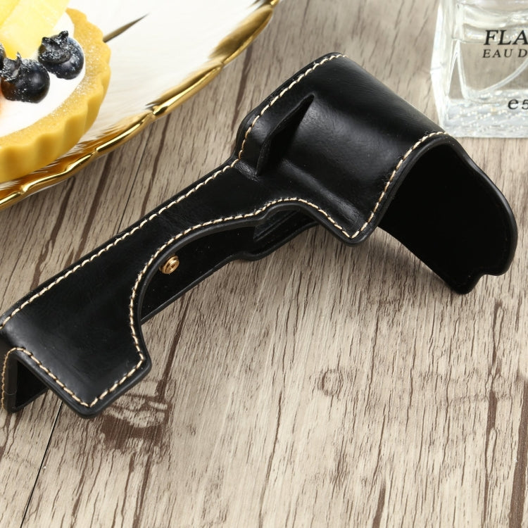 1/4 inch Thread PU Leather Camera Half Case Base for Sony ILCE-7C/A7C (Black) - free shipping - PMC TechLife - Order now!