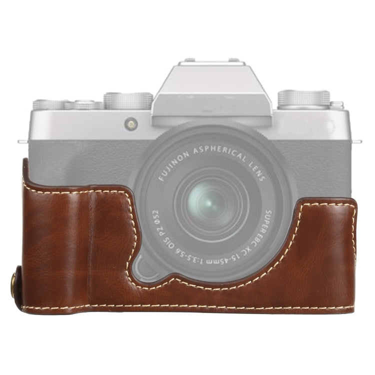 1/4 inch Thread PU Leather Camera Half Case Base for FUJIFILM XT200 (Coffee) - free shipping - PMC TechLife - Order now!