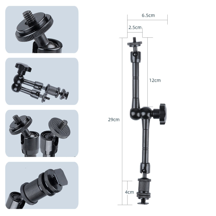 11 inch Adjustable Friction Articulating Magic Arm + Large Claws Clips - Camera Gimbal by PMC TechLife | Online Shopping South Africa | PMC TechLife