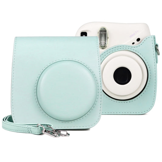 Retro Full Body PU Leather Case Camera  Bag with Strap for FUJIFILM instax mini 7+ (Baby Blue) - Leather Bag by PMC Jewellery | Online Shopping South Africa | PMC Jewellery | Buy Now Pay Later Mobicred