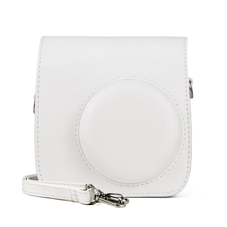 Retro Full Body PU Leather Case Camera  Bag with Strap for FUJIFILM instax mini 7+ (White) - Leather Bag by PMC TechLife | Online Shopping South Africa | PMC TechLife | Buy Now Pay Later Mobicred