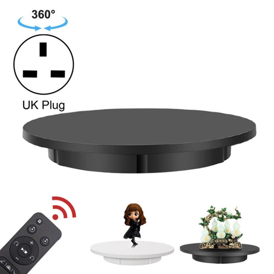 42cm Electric Rotating Display Stand Video Shooting Props Turntable, Load: 100kg, Plug-in Power, UK Plug(Black) -  by PMC Jewellery | Online Shopping South Africa | PMC Jewellery | Buy Now Pay Later Mobicred