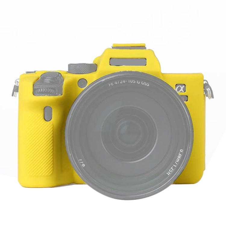 For Sony A7R4 Soft Silicone Protective Case(Yellow) - Protective Case by PMC TechLife | Online Shopping South Africa | PMC TechLife | Buy Now Pay Later Mobicred