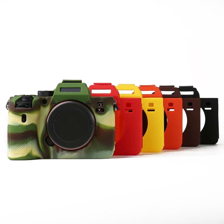 For Sony A7R4 Soft Silicone Protective Case(Orange) - Protective Case by PMC TechLife | Online Shopping South Africa | PMC TechLife | Buy Now Pay Later Mobicred