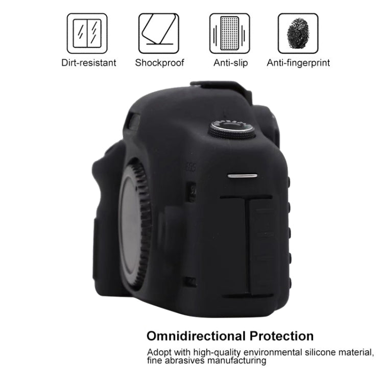For Canon EOS 5D Mark II Soft Silicone Protective Case(Black) - Protective Case by PMC TechLife | Online Shopping South Africa | PMC TechLife