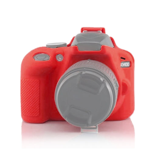 Soft Silicone Protective Case for Nikon D3400 / D3300 (Red) - Protective Case by PMC Jewellery | Online Shopping South Africa | PMC Jewellery | Buy Now Pay Later Mobicred