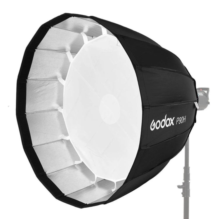 Godox P90H 90cm Deep Parabolic Softbox Reflector Diffuser Studio Light Box (Black) - free shipping - PMC TechLife - Order now!