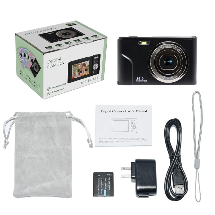 DC311 2.4 inch 36MP 16X Zoom 2.7K Full HD Digital Camera Children Card Camera, UK Plug (Silver) - Children Cameras by PMC Jewellery | Online Shopping South Africa | PMC Jewellery | Buy Now Pay Later Mobicred